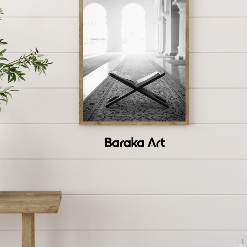 Lumière Spirituelle- Affiche noir et blanc